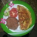 El cooksnap de James HR cuando hizo Huevo torta Norteño (tipo omelette).