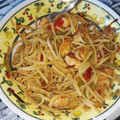 El cooksnap de pury cuando hizo Tallarines con gambas al estilo chino.
