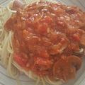 El cooksnap de Alfredo Ravest cuando hizo Salsa para pastas con champiñones y atún.