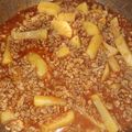 El cooksnap de Angelica Negroe cuando hizo Picadillo con papas y puré de tomate.