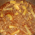 El cooksnap de Angelica Negroe cuando hizo Picadillo con papas y puré de tomate.