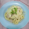 รูป Cooksnap ของ ไม่ต้องดีพอ ขอแค่พอดี เมื่อเขาทำ คาโบนาร่าแฮมเห็ด