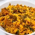 Brenda Njemanze's cooksnap of when they made NATIVE JOLLOF RICE /PALM OIL RICE - IWUK EDESI RECIPE.