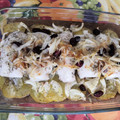 El cooksnap de Javier Pérez cuando hizo Merluza encebollada con arándanos.