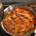 El cooksnap de stephy82 cuando hizo Paella Española.