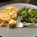 Cooksnap de P'tit luc sur la recette Flan de poireaux allumettes de jambon chèvre