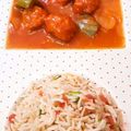 Nazia Qureshi's cooksnap of when they made Chicken Shashlik with egg fried rice.