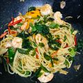 รูป Cooksnap ของ หม่ามี๊ น้องจูเนียร์ เมื่อเขาทำ สปาเกตตีผัดขี้เมาทะเล