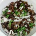 Sobi Aijaz's cooksnap of when they made Kalay chane ki chaat.