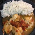 El cooksnap de astrid badia cuando hizo Filete de Merluza en Salsa de Tomate, Ajo y Albahaca.