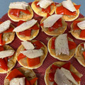 El cooksnap de loredemora cuando hizo Blinis de cebolla caramelizada, pimiento del piquillo y filetes de melva.