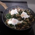 El cooksnap de Sonia cuando hizo Espinacas con setas de cardo con jamón.