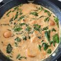 El cooksnap de Eva cuando hizo Curry indio de atún fresco y espinacas.