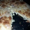 El cooksnap de Evelyn cuando hizo Tarta de champiñones con jamón y verdeo.