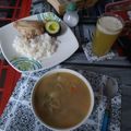 El cooksnap de Shirly Lizarazo cuando hizo Sopa de verduras con pasta y pollo.