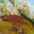 El cooksnap de Daniela Martinez cuando hizo Calabacines rellenos de verduras y tiras de pollo.