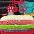 Cooksnap dari fitria haroen untuk resep Rainbow Cake Kukus Minimalis 4 Telur Anti Gagal