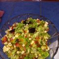 El cooksnap de Tania Riili cuando hizo Ensalada Griega con tomate, pepinos y pimientos.