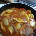 El cooksnap de Daniela Vazquez cuando hizo Bifes a la criolla con papas.