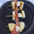 El cooksnap de José María Ortiz cuando hizo Brochetitas de jamón, mozzarella y melón.