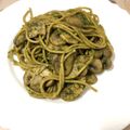 Cooksnap de Manuel Tiago Pereira quando cozinhou Esparguete com Cogumelos e Pesto de Coentros.