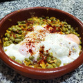 El cooksnap de Jose Manuel SR cuando hizo Habitas baby con jamón y su huevo.