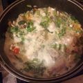 El cooksnap de Mariano Riquel cuando hizo Pollo con salsa crema de champiñones.