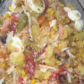 El cooksnap de Yo cuando hizo Ensalada de patata, berenjena y judías blancas.