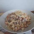 El cooksnap de Sergito_pa90 cuando hizo Espagueti con gambas y champiñones.