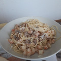 El cooksnap de Sergito_pa90 cuando hizo Espagueti con gambas y champiñones.