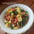 Cooksnap dari Ika Mahendra Moenif untuk resep Tumis Bayam Smoke Beef & Makaroni