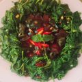 謝娜妮 的 皮蛋拌地瓜葉 cooksnap