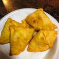 Dr Faiza Khan's cooksnap of when they made Alu ka samosa.