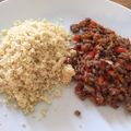 El cooksnap de Warwe cuando hizo Cuscus con carne picada y verduras con miel y vinagre balsámico de módena.