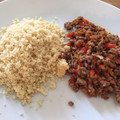 El cooksnap de Warwe cuando hizo Cuscus con carne picada y verduras con miel y vinagre balsámico de módena.