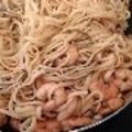 El cooksnap de Sandra cuando hizo Espaguetis con Gulas y Gambas.