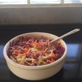 El cooksnap de Lucila Saccal cuando hizo Coleslaw (ensalada de repollo zanahoria y manzana).