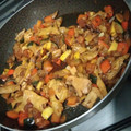 El cooksnap de Ana Maria TC cuando hizo Estofado🥘🍱🍲 de berenjena🍆 y calabacin🍛🥙🍚.