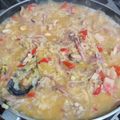 El cooksnap de moni3262 cuando hizo Paella de Marisco en Essen 🥘🦐🦞.