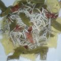 El cooksnap de Laura cuando hizo Pasta fresca rellena de espinacas con jamón, gulas y judías verdes.