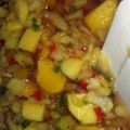 randy wedel's cooksnap of when they made mango habanero salsa.