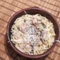 El cooksnap de Luka Bernuchi cuando hizo Fideos con Salsa blanca.