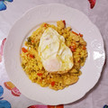El cooksnap de ISA cuando hizo Cus-cús con pollo y huevo.