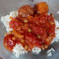 El cooksnap de Patricia Moyes cuando hizo Albóndigas de carne con salsa de tomate y arvejas.