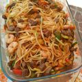 El cooksnap de Jesús Ruiz cuando hizo Tallarines con gambas y carne al estilo chino.