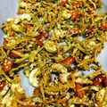 Elaine Woo's cooksnap of when they made Candied Dried Baby Sardines (Tazukuri) for New Year's.