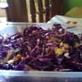 El cooksnap de Yacqueline Quineles cuando hizo Ensalada🥬Fresca de Repollo Morado y🌽Maíz.....!🎅🍻.