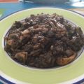 El cooksnap de Jesus Carranza cuando hizo Arroz negro.