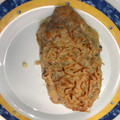 El cooksnap de Carla Vidal cuando hizo Pechuga de pollo rellena de bacon y queso.