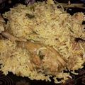 Nida Zaheer's cooksnap of when they made Punjabi yakhni pulao.